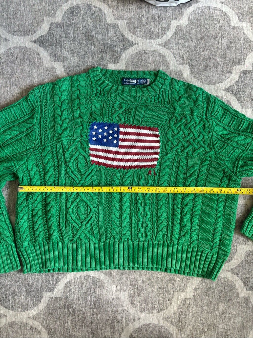 Polo Ralph Lauren Aran Flag Sweater XL - Picture 3 of 4